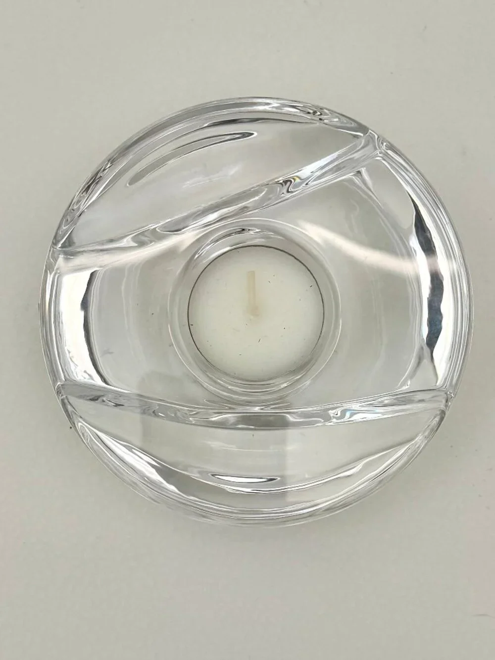 Orrefors Milano Design Martti Rytkonen Crystal Voltive Candle Holder NEW IN BOX